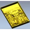 Рельефная 3D модель STL "Рынок у реки" - панно для ЧПУ