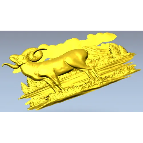 Mountain Ram relief STL for CNC milling