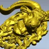 Ram Head High-Relief STL Model for CNC