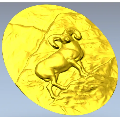Барельеф горного барана - 3D модель STL для ЧПУ