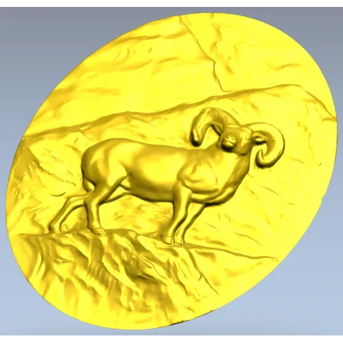 Барельеф горного барана - 3D модель STL для ЧПУ