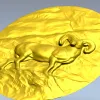 Барельеф горного барана - 3D модель STL для ЧПУ