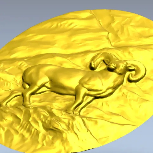 Барельеф горного барана - 3D модель STL для ЧПУ