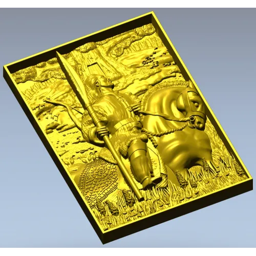 Batyr relief panel STL for CNC carving