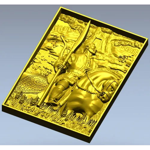 Batyr relief panel STL for CNC carving