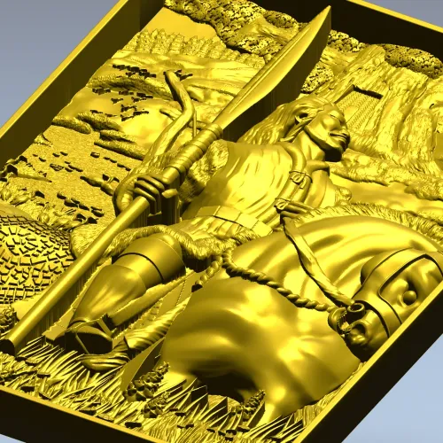 Batyr relief panel STL for CNC carving