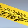 Панно "Стремительный табун" - stl модель для чпу
