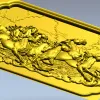 Рельефная панель "Бегущие кони" - 3D модель STL для ЧПУ