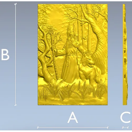 Belbog Relief Panel - high-relief STL 3D model for CNC