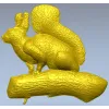 Белка на ветке - 3D модель STL для ЧПУ