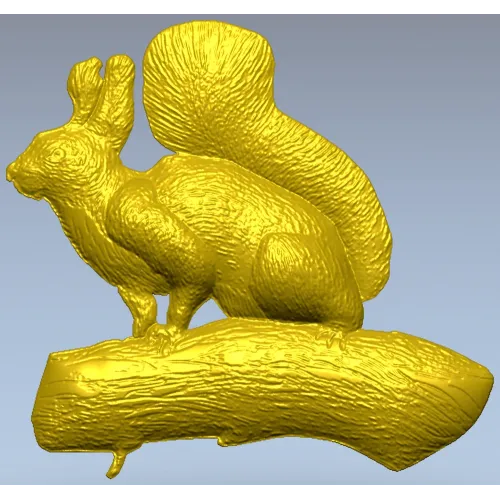 Белка на ветке - 3D модель STL для ЧПУ
