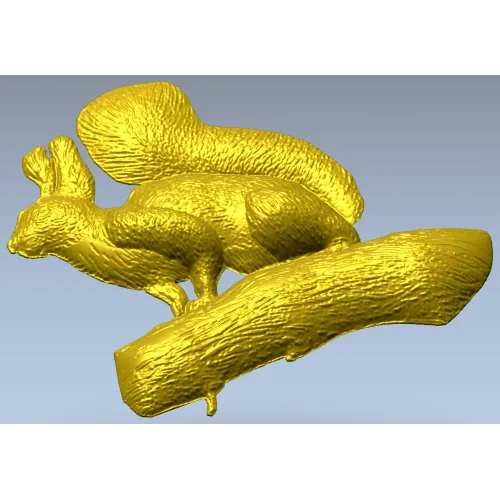 Белка на ветке - 3D модель STL для ЧПУ