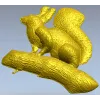 Белка на ветке - 3D модель STL для ЧПУ