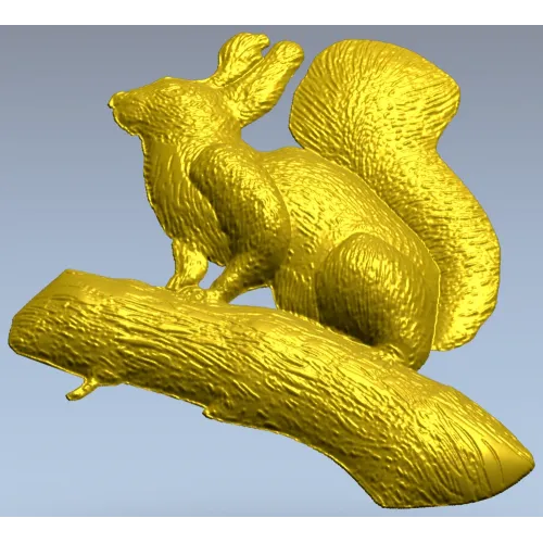 Белка на ветке - 3D модель STL для ЧПУ