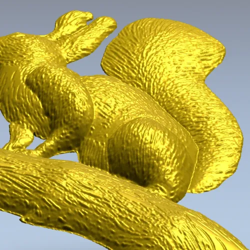 Белка на ветке - 3D модель STL для ЧПУ