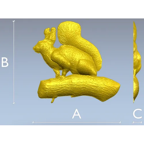 Белка на ветке - 3D модель STL для ЧПУ