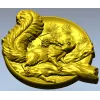 Squirrel Medallion STL - high-relief 3D model for CNC