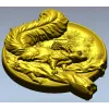 Squirrel Medallion STL - high-relief 3D model for CNC