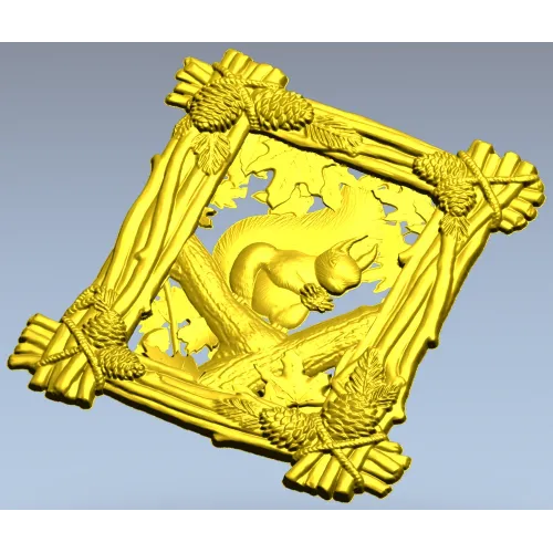 Белка в лесной раме - 3D модель STL для ЧПУ