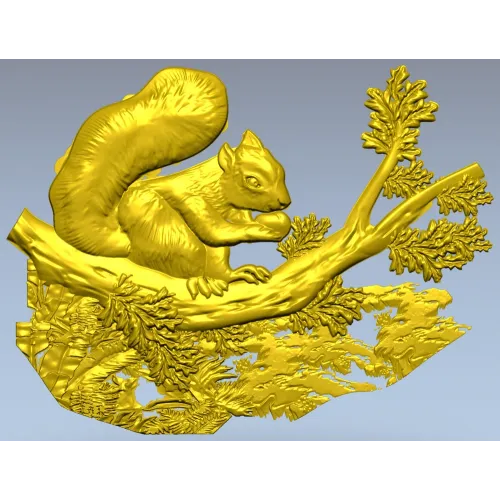 Лесная белочка - 3D модель в формате STL для ЧПУ