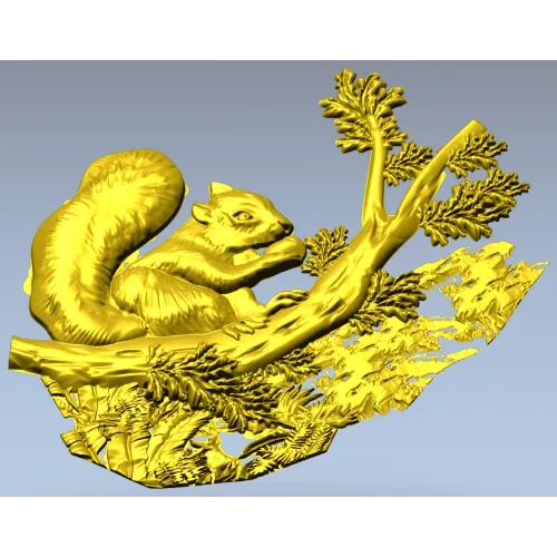 Лесная белочка - 3D модель в формате STL для ЧПУ