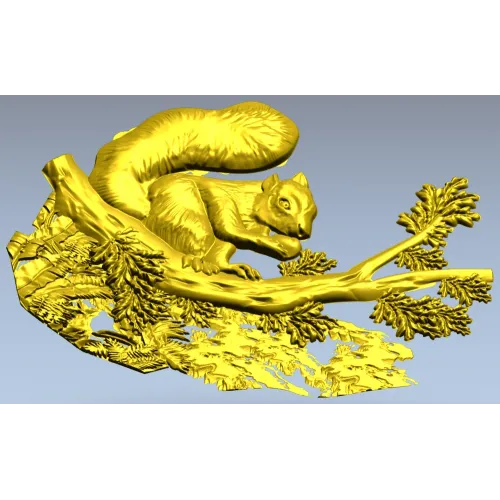 Лесная белочка - 3D модель в формате STL для ЧПУ