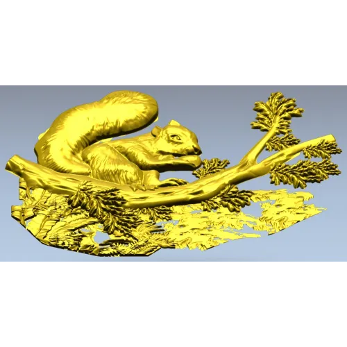Лесная белочка - 3D модель в формате STL для ЧПУ