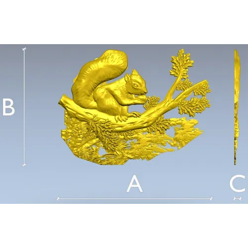 Лесная белочка - 3D модель в формате STL для ЧПУ