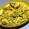 3D модель STL "Лесные белочки" - овальное панно для ЧПУ