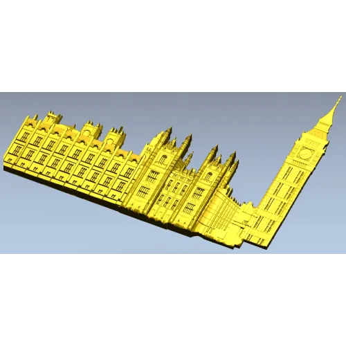 Панорама Биг-Бен - 3D модель STL для ЧПУ