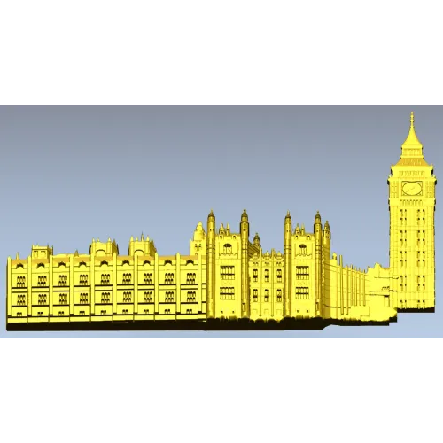 Панорама Биг-Бен - 3D модель STL для ЧПУ