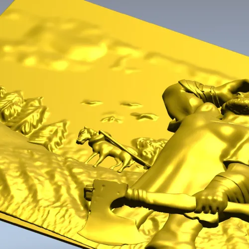 Богатырь на рубеже - 3D модель STL для ЧПУ