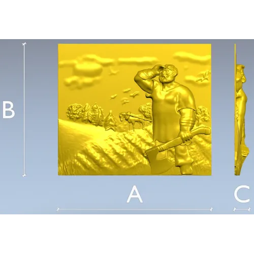 Богатырь на рубеже - 3D модель STL для ЧПУ