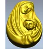 Богородица с Младенцем - 3D модель STL для ЧПУ