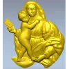 Богородица с Младенцем - 3D модель STL для ЧПУ