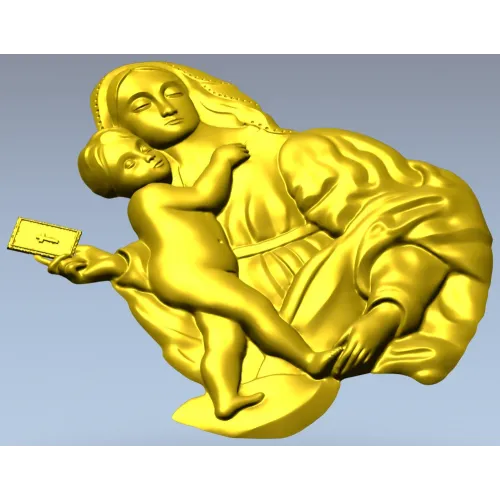 Богородица с Младенцем - 3D модель STL для ЧПУ