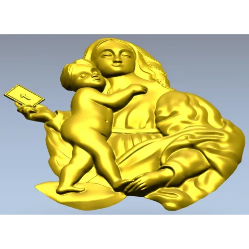 Богородица с Младенцем - 3D модель STL для ЧПУ