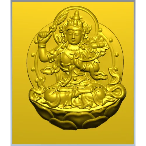 Lotus Bodhisattva High-Relief STL