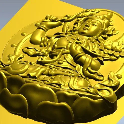 Lotus Bodhisattva High-Relief STL