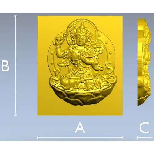 Lotus Bodhisattva High-Relief STL