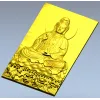 High-relief Buddha STL for CNC - Seated Lotus Panel