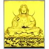 High-relief Buddha STL for CNC - Seated Lotus Panel