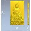 High-relief Buddha STL for CNC - Seated Lotus Panel