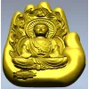 Будда в ладони - 3D модель STL для ЧПУ
