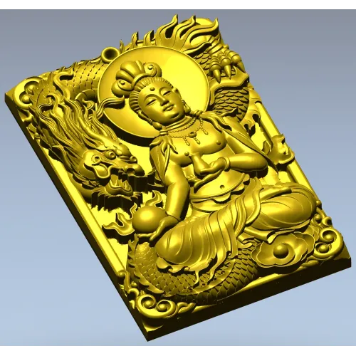 Serene Dragon Buddha Plaque