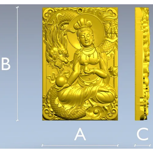 Serene Dragon Buddha Plaque