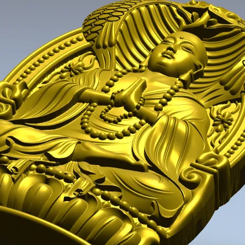 Будда под нагой - 3D модель STL для ЧПУ