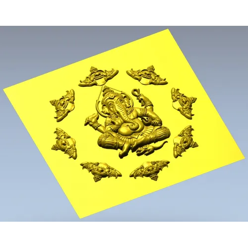 Рельефная 3D панель с Ганешей - STL для ЧПУ