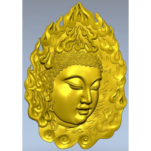 Пылающая аура Будды - 3D модель STL для ЧПУ