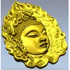 Пылающая аура Будды - 3D модель STL для ЧПУ